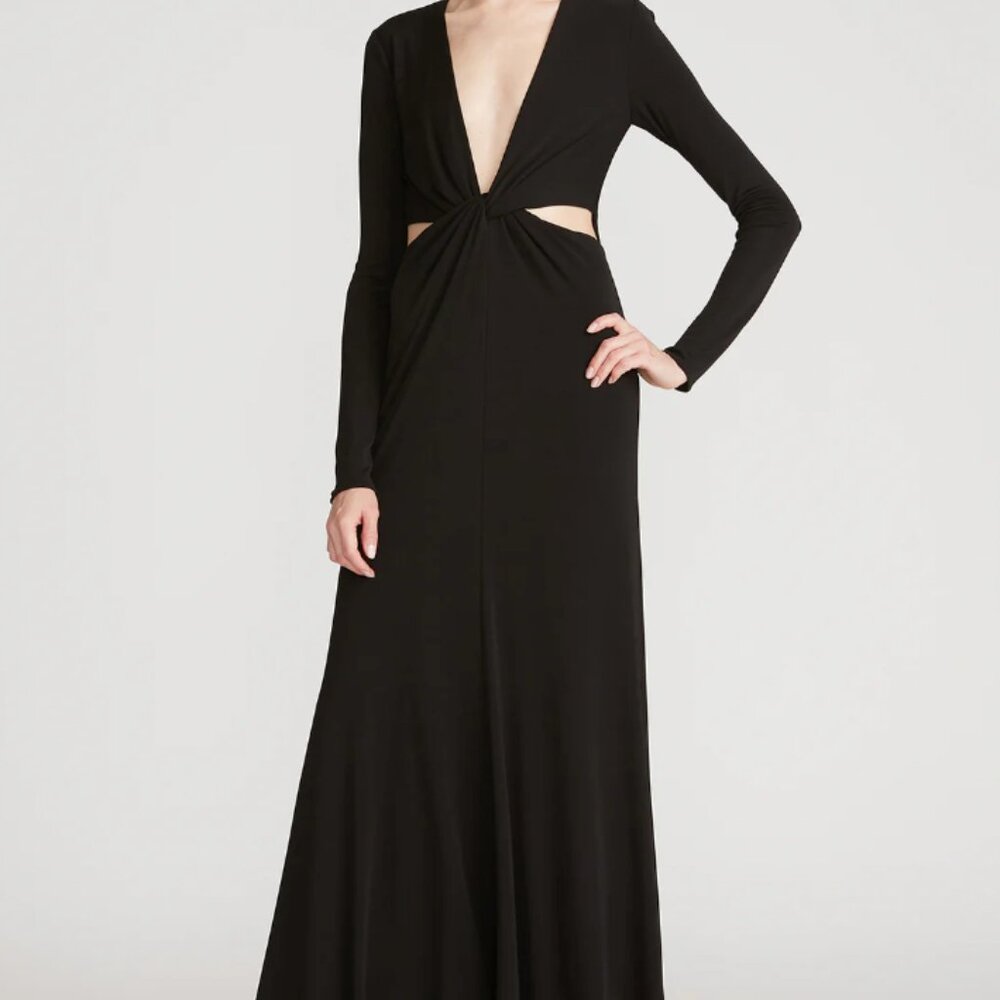 Halston Andie Matte Jersey Twist Gown